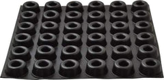 Made in USA - 0.88" Wide x 0.4" High, Self Adhesive Polyurethane Bumpers - Circular Recessed - Apex Tool & Supply