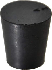 Made in USA - 45/64" Small End, 15/16" Large End Diam, Size 3, Tapered Rubber Stopper - 38 to 48 Shore A Durometer Hardness - Apex Tool & Supply