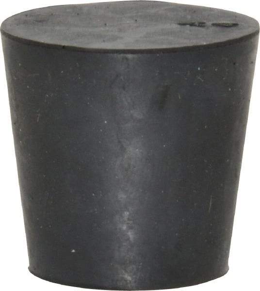 Made in USA - 25/32" Small End, 1-1/64" Large End Diam, Size 4, Tapered Rubber Stopper - 38 to 48 Shore A Durometer Hardness - Apex Tool & Supply
