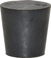 Made in USA - 25/32" Small End, 1-1/64" Large End Diam, Size 4, Tapered Rubber Stopper - 38 to 48 Shore A Durometer Hardness - Apex Tool & Supply