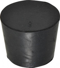 Made in USA - 1-1/64" Small End, 1-17/64" Large End Diam, Size 6, Tapered Rubber Stopper - 38 to 48 Shore A Durometer Hardness - Apex Tool & Supply
