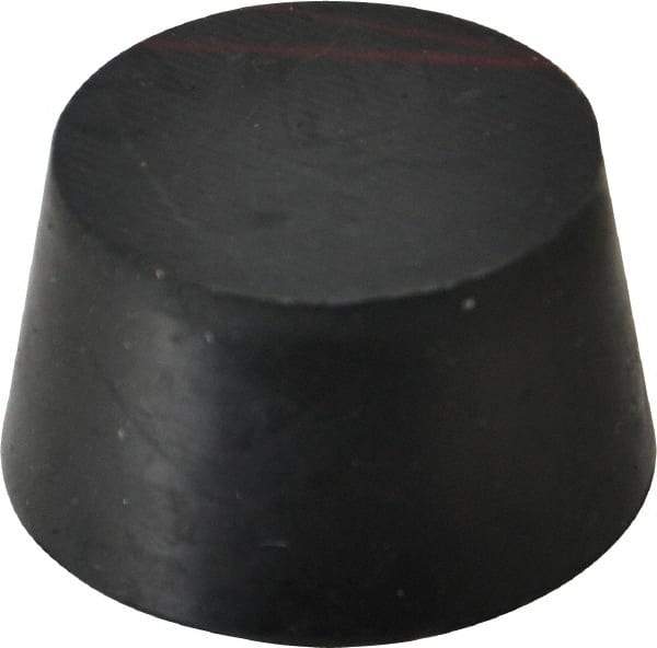 Made in USA - 1-29/64" Small End, 1-25/32" Large End Diam, Size 9, Tapered Rubber Stopper - 38 to 48 Shore A Durometer Hardness - Apex Tool & Supply