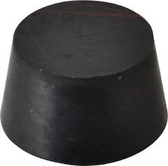 Made in USA - 1-29/64" Small End, 1-25/32" Large End Diam, Size 9, Tapered Rubber Stopper - 38 to 48 Shore A Durometer Hardness - Apex Tool & Supply