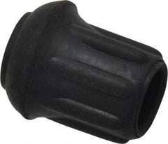 Made in USA - 1/2" ID, Rubber Crutch Tip - 1-1/4" Overall Height - Apex Tool & Supply