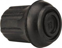 Made in USA - 5/8" ID, Rubber Crutch Tip - 1-5/16" Overall Height - Apex Tool & Supply