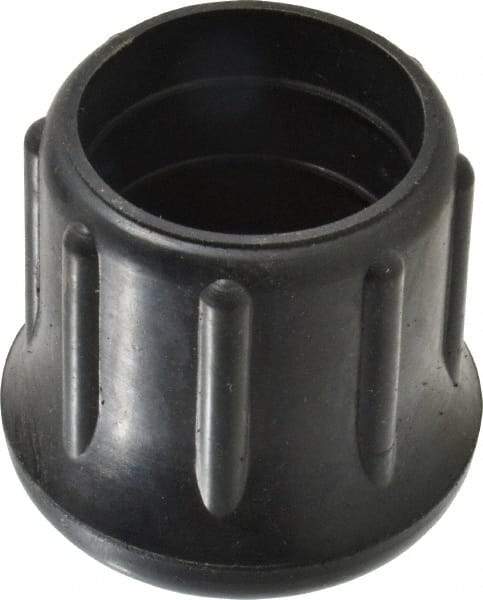Made in USA - 1-1/4" ID, Rubber Crutch Tip - 1-3/4" Overall Height - Apex Tool & Supply