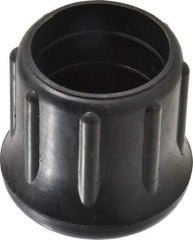 Made in USA - 1-1/4" ID, Rubber Crutch Tip - 1-3/4" Overall Height - Apex Tool & Supply