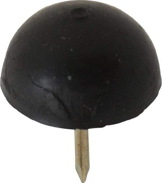 Made in USA - 11/16" High, Rubber Tack In Bumpers - Round Head, 1/2x5/16x3/8 Dimensions - Apex Tool & Supply