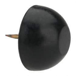 Made in USA - 15/16" High, Rubber Tack In Bumpers - Round Head, 3/4x7/16x1/2 Dimensions - Apex Tool & Supply