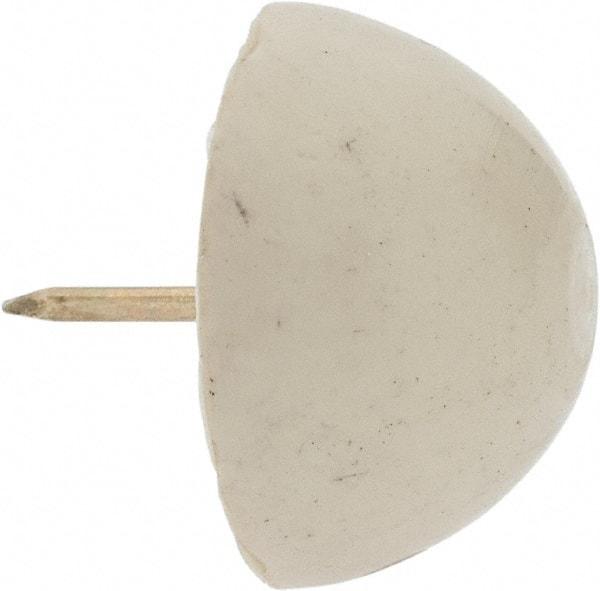 Made in USA - 15/16" High, Rubber Tack In Bumpers - Round Head, 3/4x7/16x1/2 Dimensions - Apex Tool & Supply