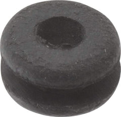Made in USA - 5/16" OD, 3/16" Thick Flexible Grommet - Rubber, 3/16" Slot Diam x 1/16" Slot Width - Apex Tool & Supply