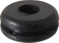 Made in USA - 1/2" OD, 7/32" Thick Flexible Grommet - Rubber, 3/8" Slot Diam x 1/16" Slot Width - Apex Tool & Supply