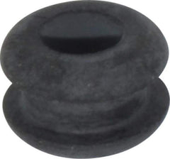 Made in USA - 7/16" OD, 9/32" Thick Flexible Grommet - Rubber, 5/16" Slot Diam x 1/8" Slot Width - Apex Tool & Supply
