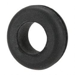Made in USA - 5/8" OD, 7/32" Thick Flexible Grommet - Rubber, 7/16" Slot Diam x 1/32" Slot Width - Apex Tool & Supply