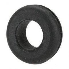 Made in USA - 5/8" OD, 7/32" Thick Flexible Grommet - Rubber, 7/16" Slot Diam x 1/32" Slot Width - Apex Tool & Supply