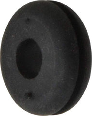 Made in USA - 7/8" OD, 5/16" Thick Flexible Grommet - Rubber, 5/8" Slot Diam x 1/16" Slot Width - Apex Tool & Supply