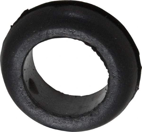 Made in USA - 13/16" OD, 9/32" Thick Flexible Grommet - Rubber, 5/8" Slot Diam x 1/16" Slot Width - Apex Tool & Supply