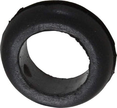 Made in USA - 13/16" OD, 9/32" Thick Flexible Grommet - Rubber, 5/8" Slot Diam x 1/16" Slot Width - Apex Tool & Supply