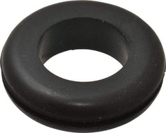 Made in USA - 1-1/8" OD, 5/16" Thick Flexible Grommet - Rubber, 7/8" Slot Diam x 1/16" Slot Width - Apex Tool & Supply