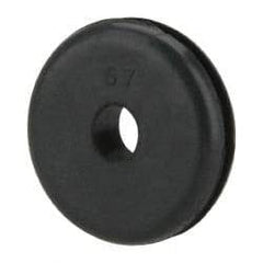 Made in USA - 3/4" OD, 3/16" Thick Grommet - Buna-N Rubber, 9/16" Slot Diam x 1/16" Slot Width - Apex Tool & Supply