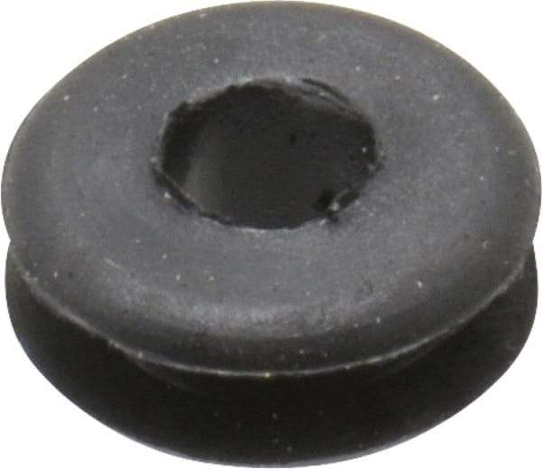 Made in USA - 5/8" OD, 1/4" Thick Grommet - Buna-N Rubber, 7/16" Slot Diam x 1/8" Slot Width - Apex Tool & Supply