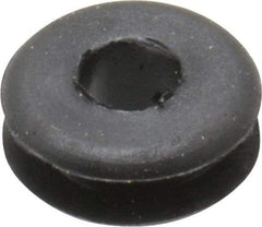 Made in USA - 5/8" OD, 1/4" Thick Grommet - Buna-N Rubber, 7/16" Slot Diam x 1/8" Slot Width - Apex Tool & Supply