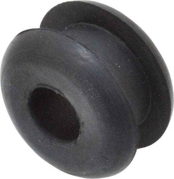 Made in USA - 13/16" OD, 1/2" Thick Grommet - Buna-N Rubber, 9/16" Slot Diam x 1/4" Slot Width - Apex Tool & Supply