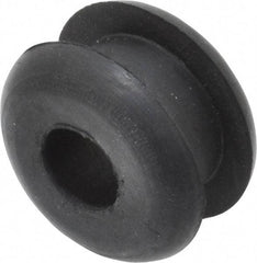Made in USA - 13/16" OD, 1/2" Thick Grommet - Buna-N Rubber, 9/16" Slot Diam x 1/4" Slot Width - Apex Tool & Supply