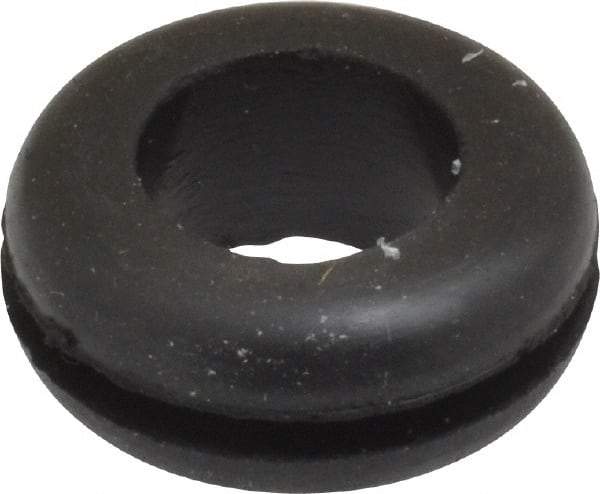 Made in USA - 11/16" OD, 9/32" Thick Grommet - Buna-N Rubber, 1/2" Slot Diam x 1/16" Slot Width - Apex Tool & Supply