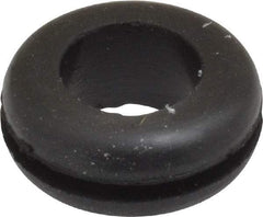 Made in USA - 11/16" OD, 9/32" Thick Grommet - Buna-N Rubber, 1/2" Slot Diam x 1/16" Slot Width - Apex Tool & Supply