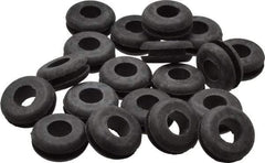 Made in USA - 7/8" OD, 3/8" Thick Grommet - Buna-N Rubber, 5/8" Slot Diam x 1/8" Slot Width - Apex Tool & Supply