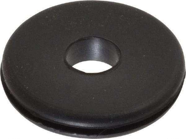 Made in USA - 1-1/4" OD, 1/4" Thick Grommet - Buna-N Rubber, 1" Slot Diam x 1/16" Slot Width - Apex Tool & Supply