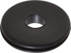 Made in USA - 1-1/4" OD, 1/4" Thick Grommet - Buna-N Rubber, 1" Slot Diam x 1/16" Slot Width - Apex Tool & Supply