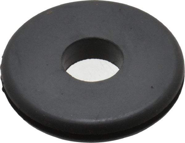 Made in USA - 1-1/2" OD, 1/4" Thick Grommet - Buna-N Rubber, 1-1/4" Slot Diam x 1/16" Slot Width - Apex Tool & Supply