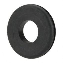 Made in USA - 1-1/2" OD, 1/4" Thick Grommet - Buna-N Rubber, 1-1/4" Slot Diam x 1/16" Slot Width - Apex Tool & Supply