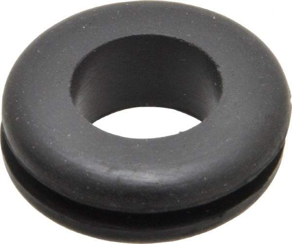 Made in USA - 1-1/4" OD, 7/16" Thick Grommet - Buna-N Rubber, 1" Slot Diam x 1/8" Slot Width - Apex Tool & Supply
