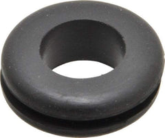 Made in USA - 1-1/4" OD, 7/16" Thick Grommet - Buna-N Rubber, 1" Slot Diam x 1/8" Slot Width - Apex Tool & Supply