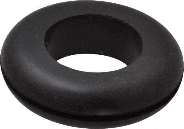 Made in USA - 1-5/8" OD, 7/16" Thick Grommet - Buna-N Rubber, 1-1/4" Slot Diam x 1/16" Slot Width - Apex Tool & Supply