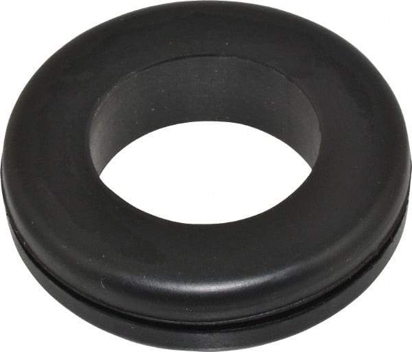 Made in USA - 1-3/4" OD, 7/16" Thick Grommet - Buna-N Rubber, 1-1/4" Slot Diam x 1/16" Slot Width - Apex Tool & Supply