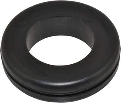 Made in USA - 1-3/4" OD, 7/16" Thick Grommet - Buna-N Rubber, 1-1/4" Slot Diam x 1/16" Slot Width - Apex Tool & Supply