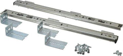 Knape & Vogt - 16" Slide Length, Chrome Variable-Height Pencil Drawer Slide - 3/4" Wide - Apex Tool & Supply