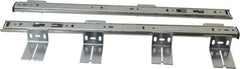 Knape & Vogt - 18" Slide Length, Chrome Variable-Height Pencil Drawer Slide - 3/4" Wide - Apex Tool & Supply