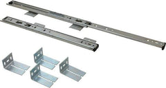 Knape & Vogt - 14" Slide Length, Chrome Variable-Height Keyboard Slide - Chrome Finish - Apex Tool & Supply