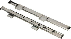 Knape & Vogt - 16" Slide Length, Chrome Variable-Height Keyboard Slide - Chrome Finish - Apex Tool & Supply