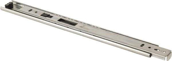 Knape & Vogt - 12" Slide Length, 9" Travel Length, Chrome Drawer Slide - Chrome Finish - Apex Tool & Supply