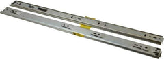 Knape & Vogt - 20" Slide Length, 15" Travel Length, Chrome Drawer Slide - Chrome Finish - Apex Tool & Supply