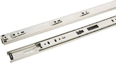 Knape & Vogt - 28" Slide Length, 21" Travel Length, Chrome Drawer Slide - Chrome Finish - Apex Tool & Supply