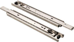 Knape & Vogt - 22" Slide Length, Chrome Box or Vertical File Drawer Slide - 18" Wide, Chrome Finish - Apex Tool & Supply