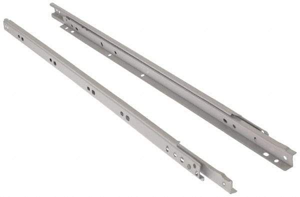 Knape & Vogt - 600mm Slide Length, 450mm Travel Length, Steel Epoxy-Coated Drawer Slide - White Epoxy Finish - Apex Tool & Supply