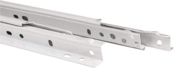 Knape & Vogt - 650mm Slide Length, 487mm Travel Length, Steel Epoxy-Coated Drawer Slide - White Epoxy Finish - Apex Tool & Supply